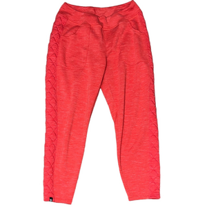 Oiselle Quilted Lauren Joggers Sweatpants XL Burnt Orange Red